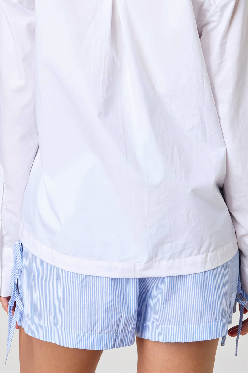 Casual Stripe Solid Drawstring Shorts