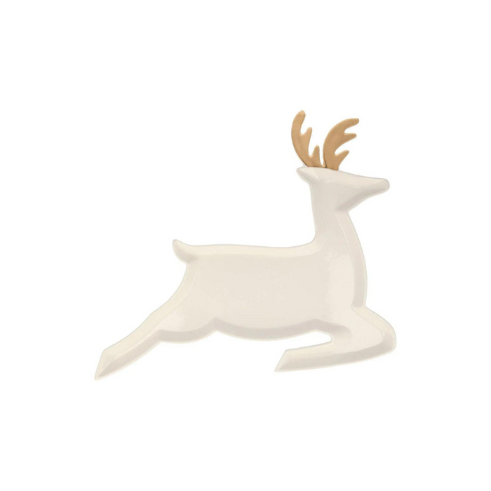 Ceramic Reindeer Plates (set of 2)