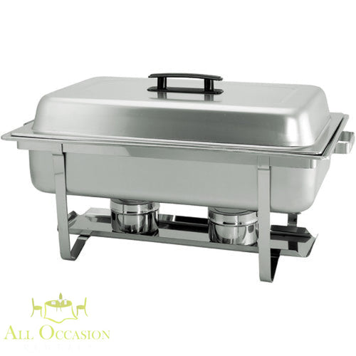 Chafing Dish Rental 8 qt for catering events, ideal for keeping food warm and ready for serving.