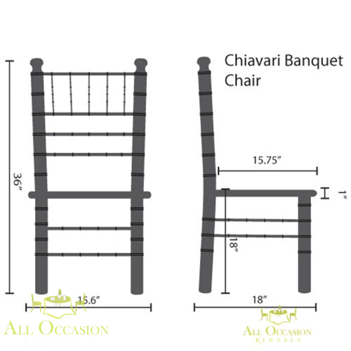Chiavari Chair Fruitwood with Ivory Cushion.