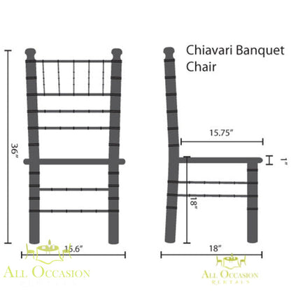 Chiavari Chair Fruitwood with Ivory Cushion.