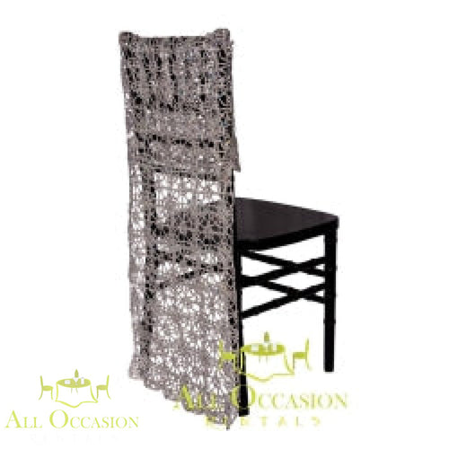 Elegant Chiavari chair cover available for chair rentals in Corona, enhancing event decor for weddings and parties.