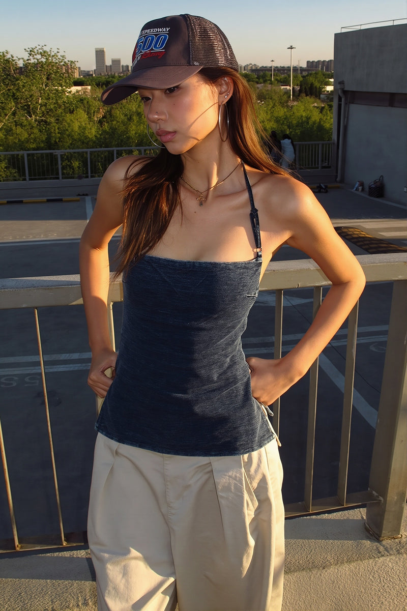 Chic Backless Halter Bodycon Sexy Layering Halter Top