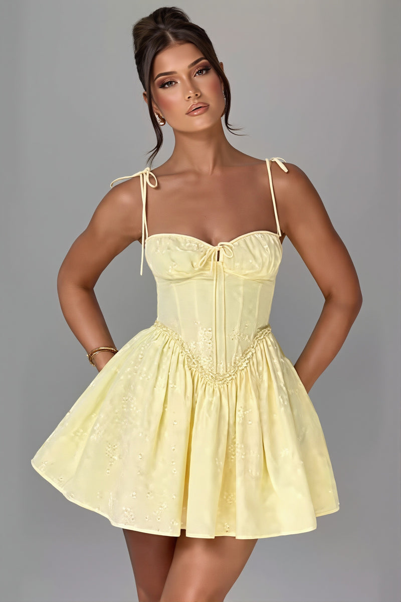 Chic Backless Lace Up Cami Bodycon Mini Dress
