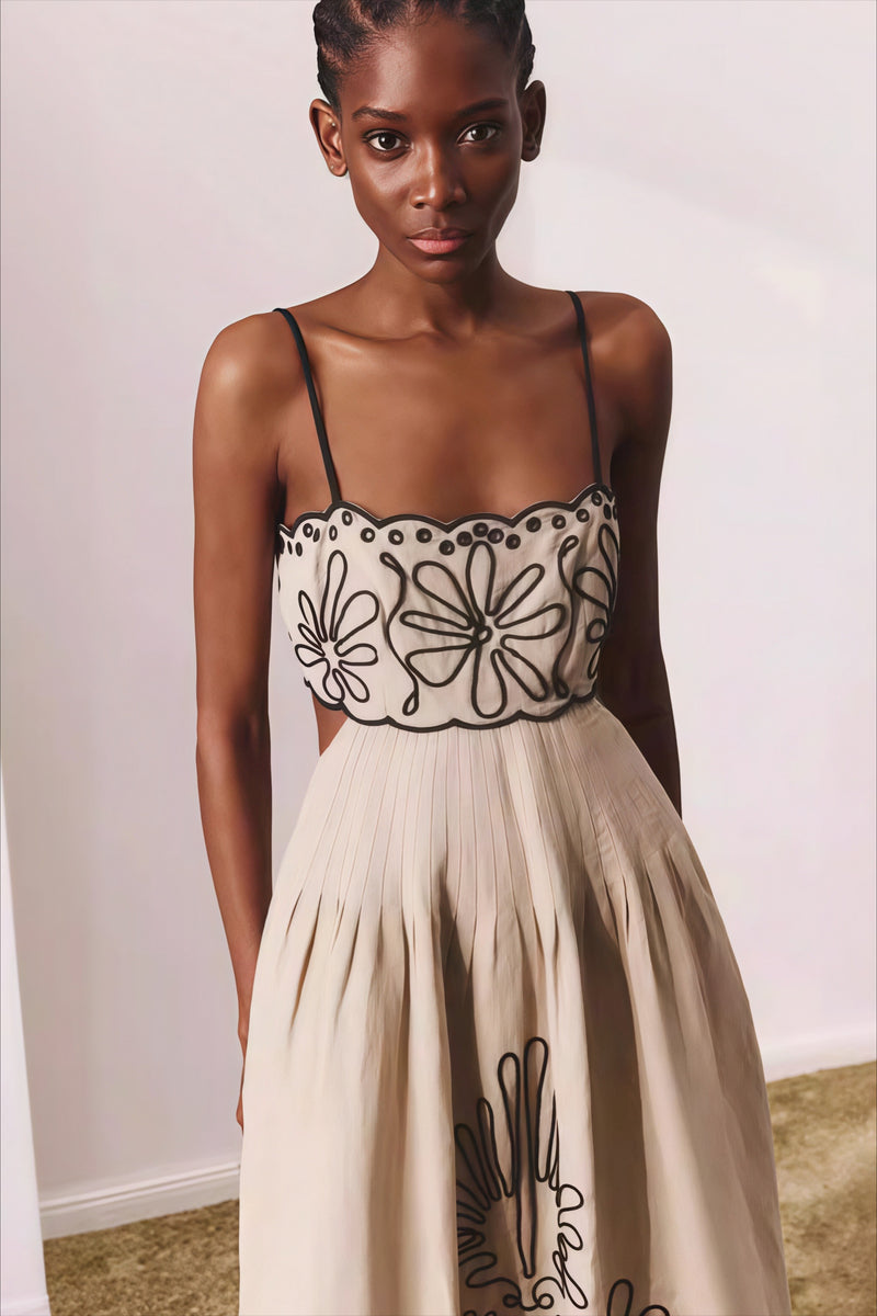 Chic Boho Embroidered Maxi Dress