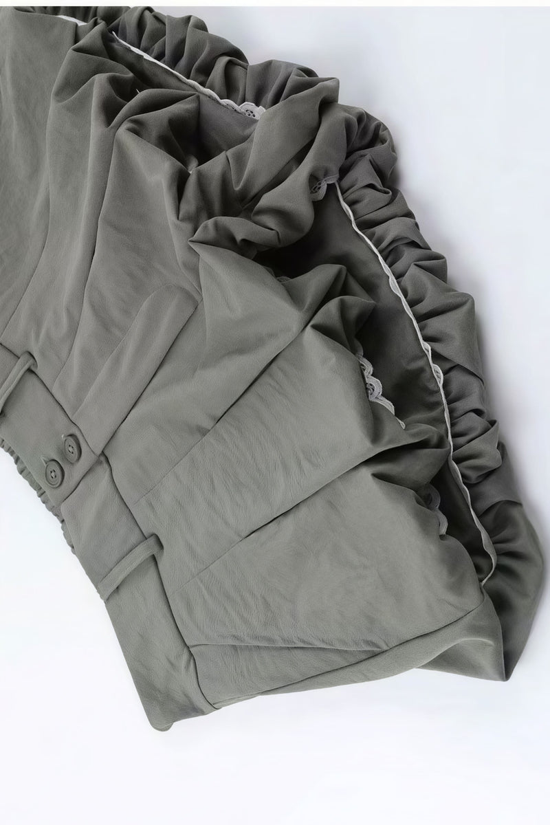Chic Elegant Low Waist Tulip Hem Shorts