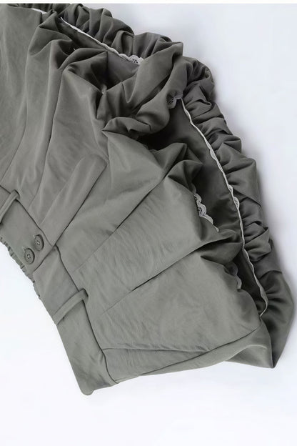 Chic Elegant Low Waist Tulip Hem Shorts