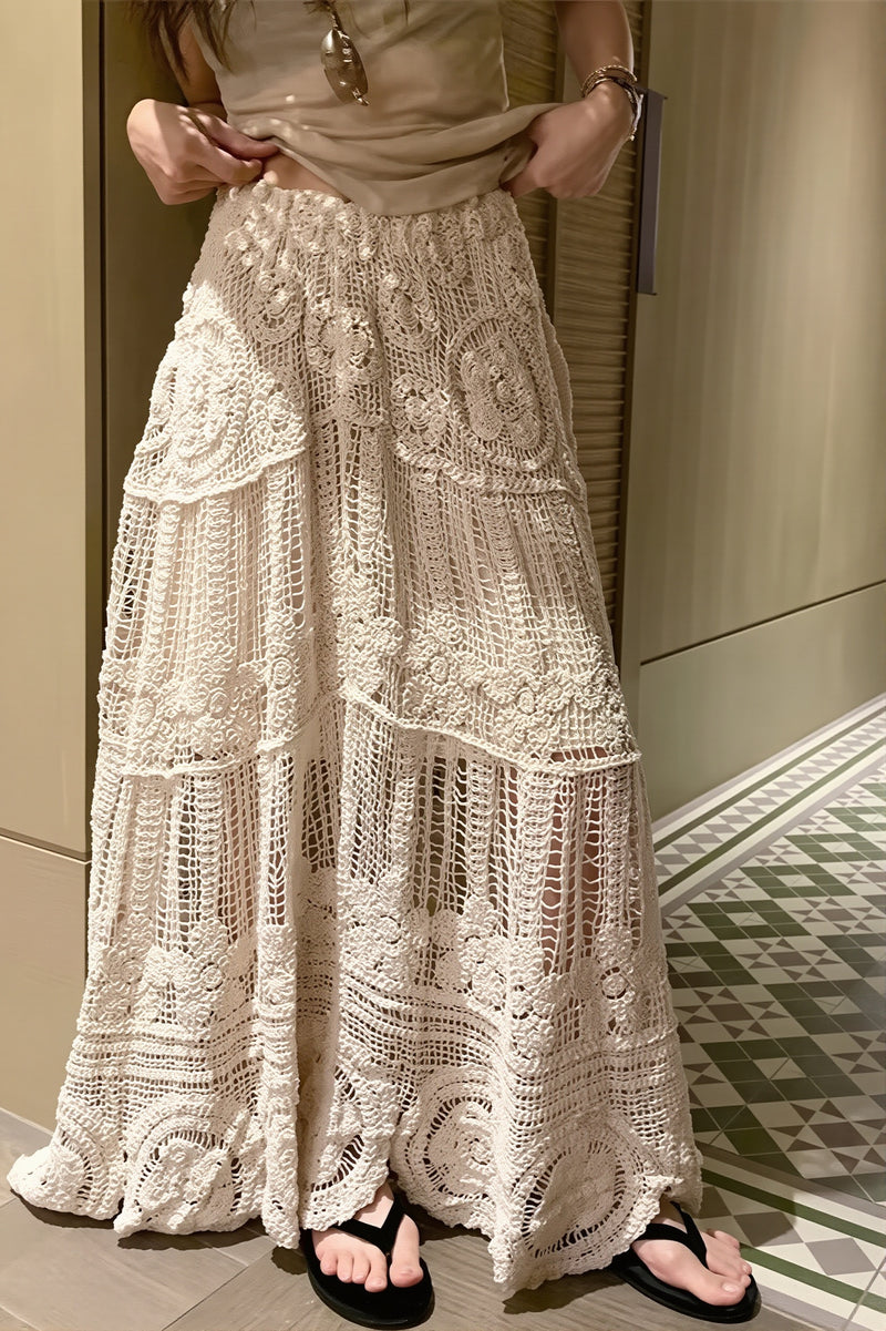 Chic High Waist A Line Drape Skirt
