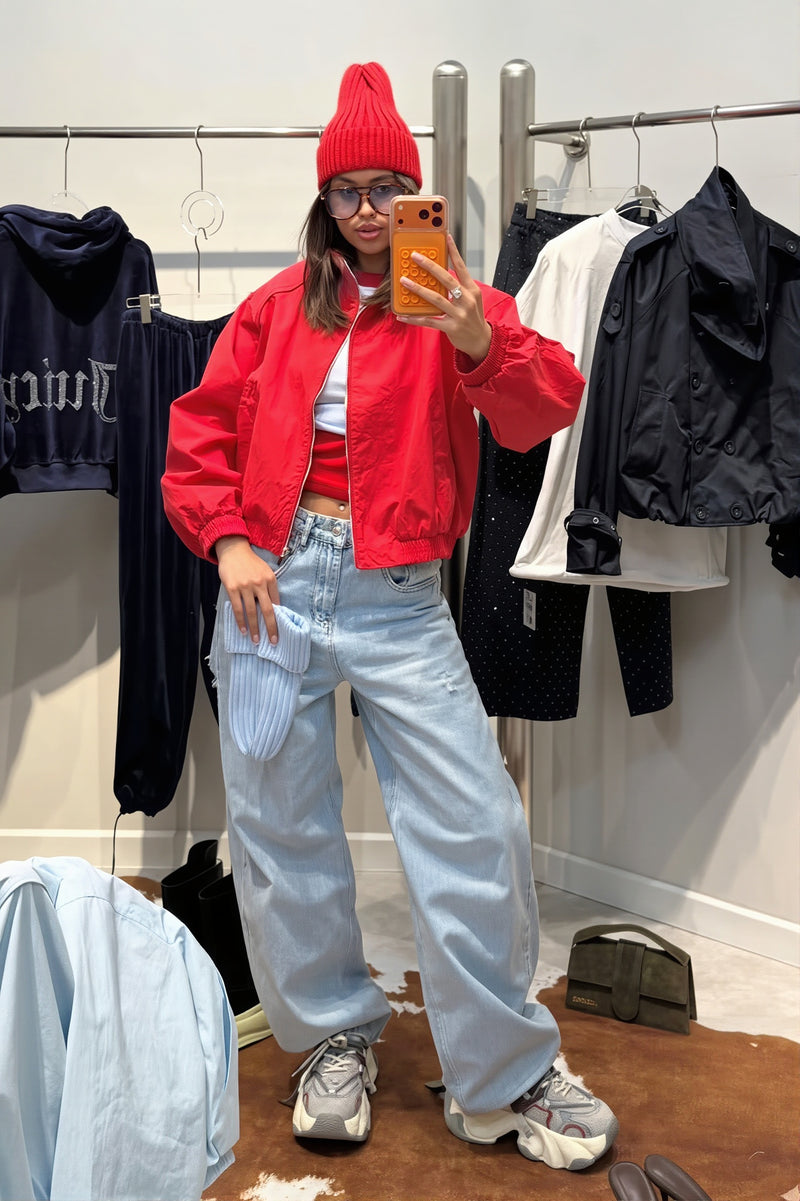 Chic Retro Embroidered Ripped Wide Leg Jeans
