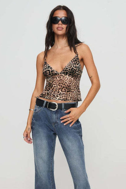 Chic Sexy Leopard Print Cami Top