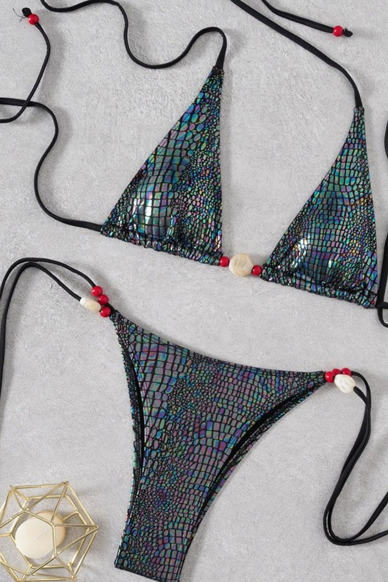 Classic Nylon Two Piece Bikini Set