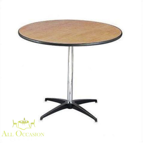 30" round cocktail table rental for events, perfect for receptions and gatherings, available in Corona.