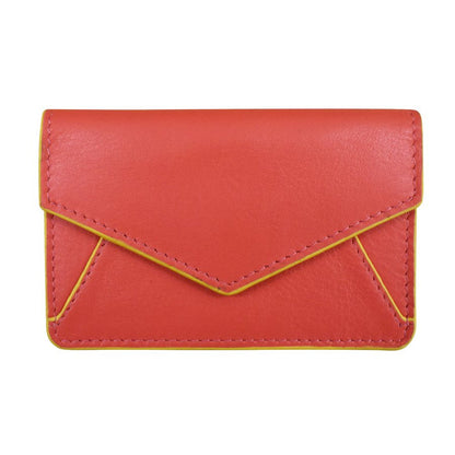 Coral Envelope Business Card Wallet - Ali's Wagon