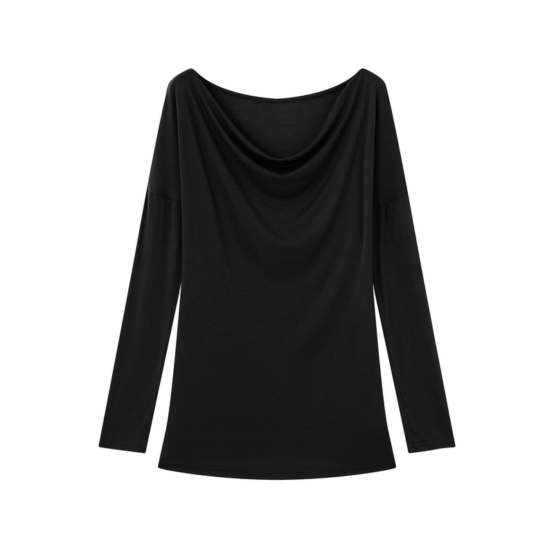 Cowl neck lightweight knit set