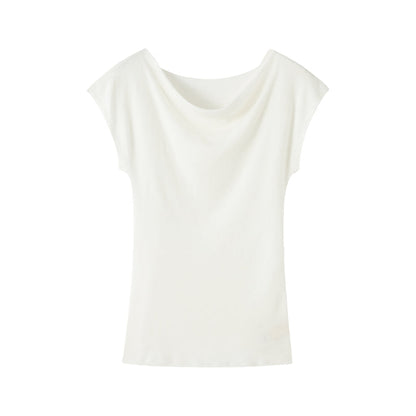 Cowl neck wool top