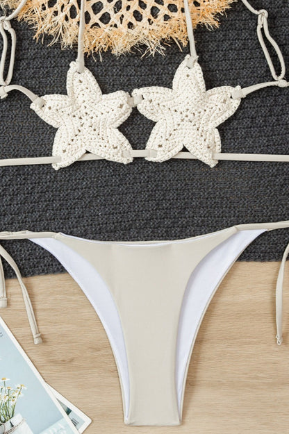 Crochet Star Tie Bikini Set