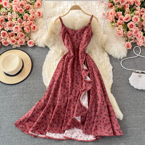 Cute A line flora short dress fashion dress S06