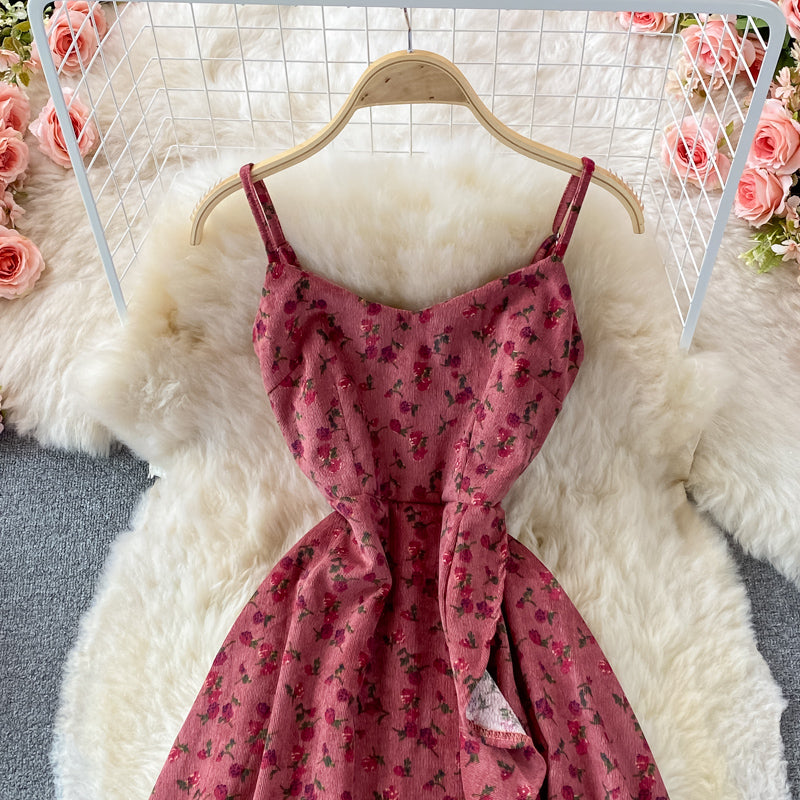 Cute A line flora short dress fashion dress S06