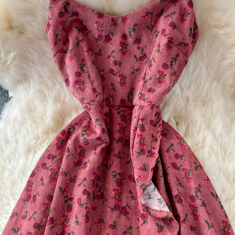 Cute A line flora short dress fashion dress S06
