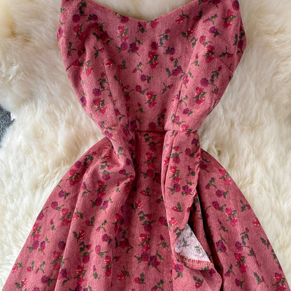 Cute A line flora short dress fashion dress S06