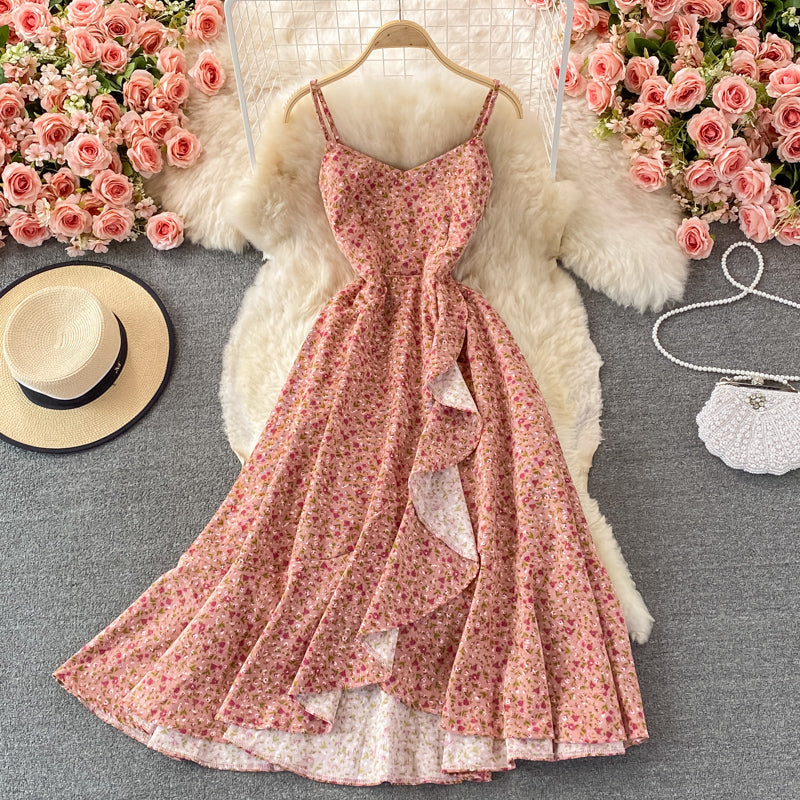 Cute A line flora short dress fashion dress S06