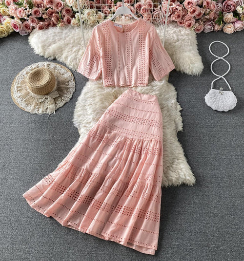 Cute A line two pieces dress fashion dress S08