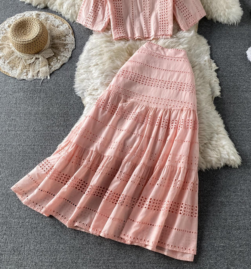 Cute A line two pieces dress fashion dress S08