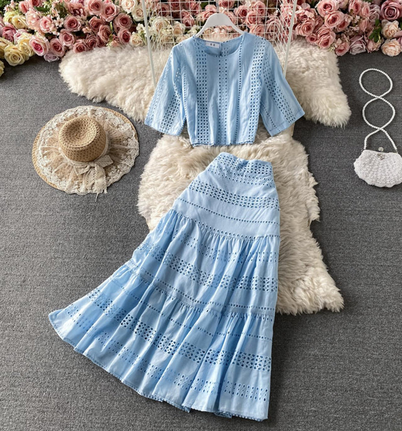 Cute A line two pieces dress fashion dress S08