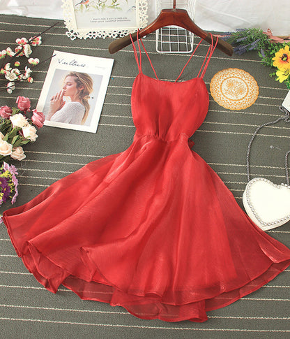 Cute tulle backless short dress mini dress S05