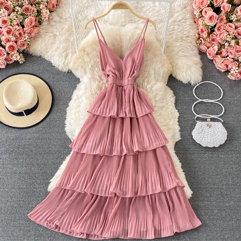 Cute v neck short A line dress fashion dress S11