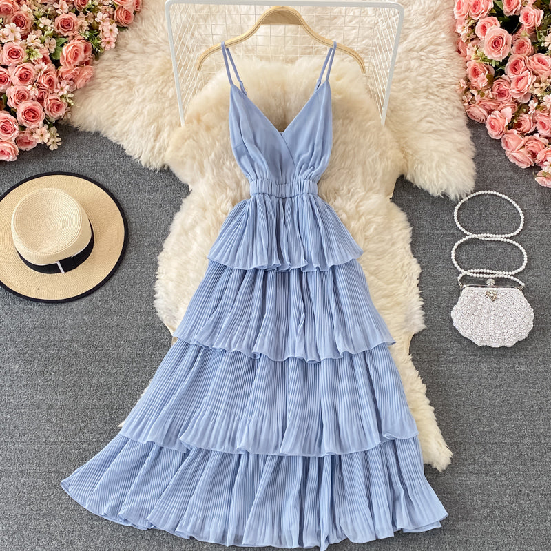 Cute v neck short A line dress fashion dress S11