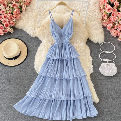Cute v neck short A line dress fashion dress S11