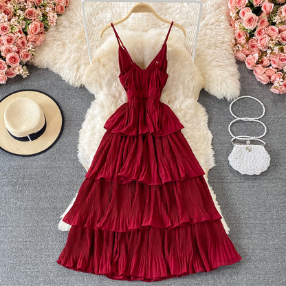 Cute v neck short A line dress fashion dress S11