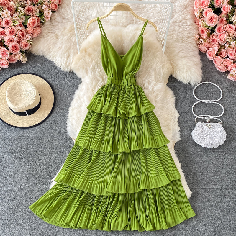 Cute v neck short A line dress fashion dress S11