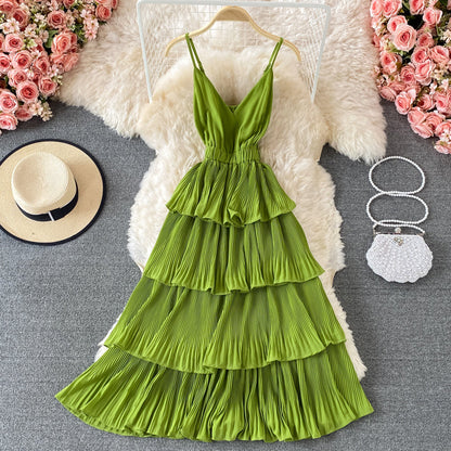 Cute v neck short A line dress fashion dress S11