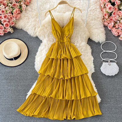 Cute v neck short A line dress fashion dress S11