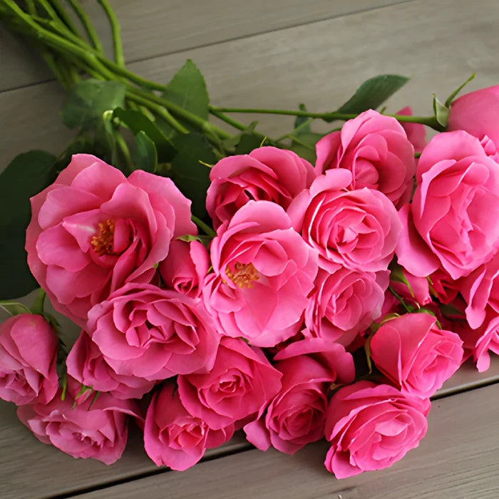 Lovely Lydia Dark Pink Rose Bunch