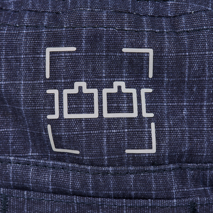 DASHED LINE WASHED BOONIE BLUE