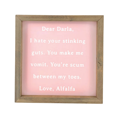 Dear Darla <br>Framed Saying
