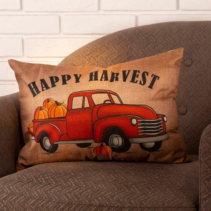 Decorative Pillow Happy Harvest Truck Pillow
