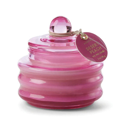 Desert Peach Beam Glass Candle - Ali's Wagon