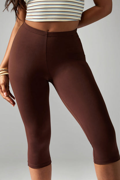 Elastic Waist Cropped Skinny Pants