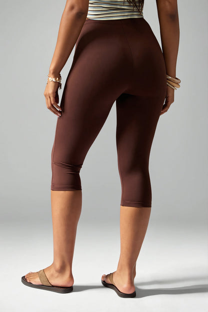 Elastic Waist Cropped Skinny Pants