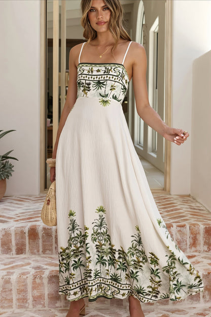 Elegant Cami Floral Maxi Boho Dress