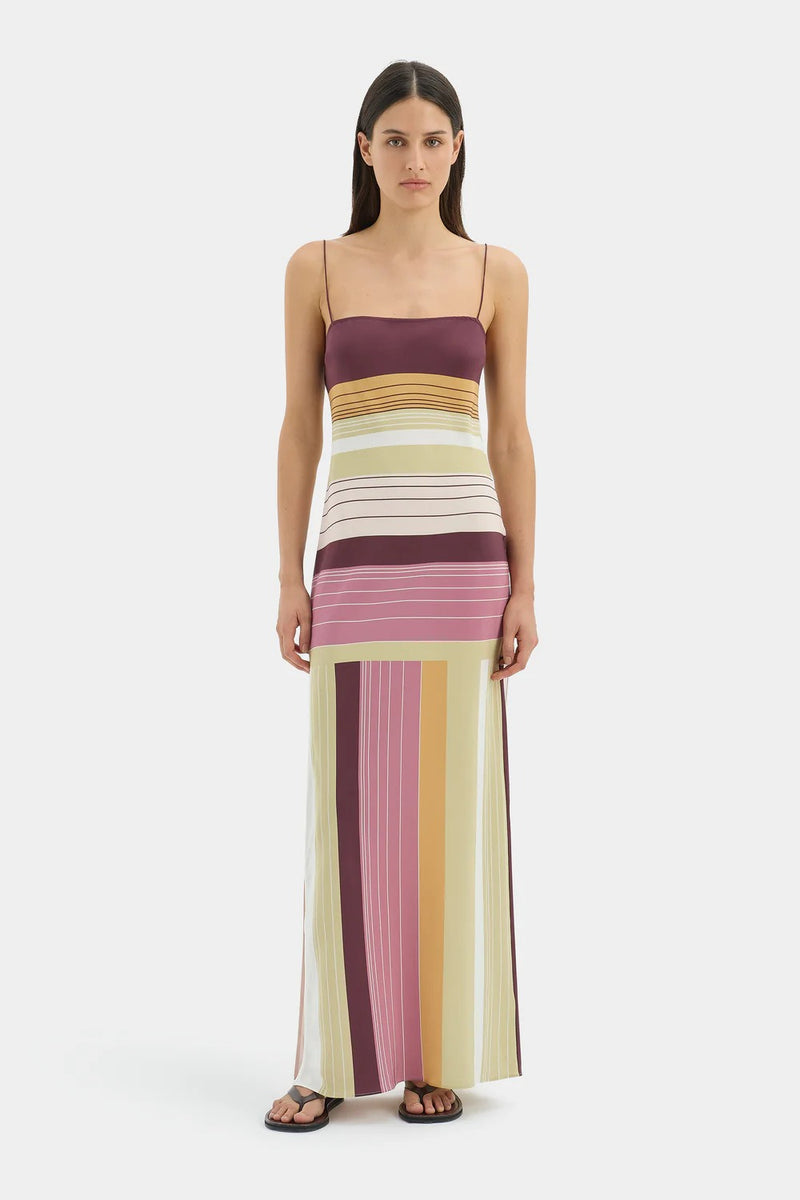 Elegant Floral Cami Tie Waist Bodycon Midi Dress