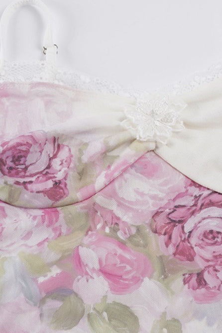 Elegant Floral Mesh Lace Cami Top