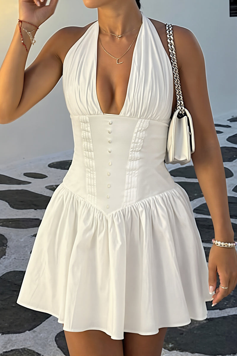 Elegant Halter Neck Slim Fit Bodycon Mini Dress