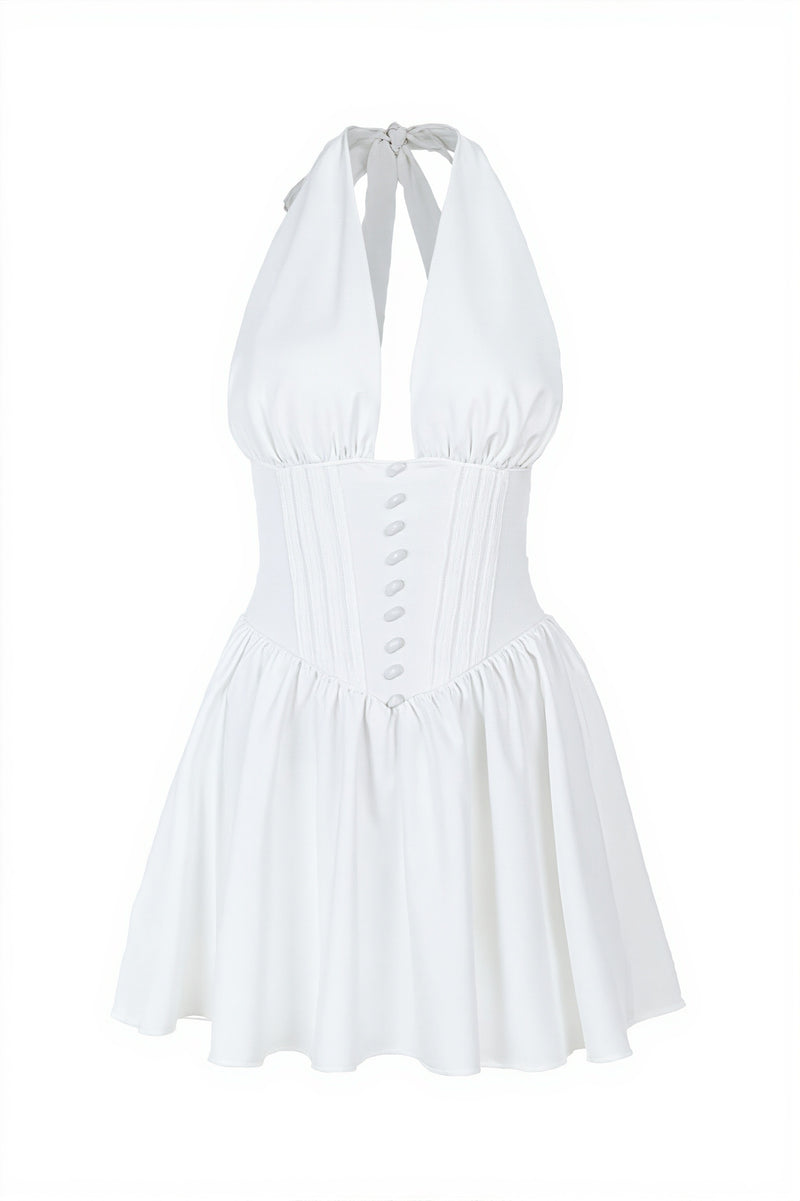 Elegant Halter Neck Slim Fit Bodycon Mini Dress