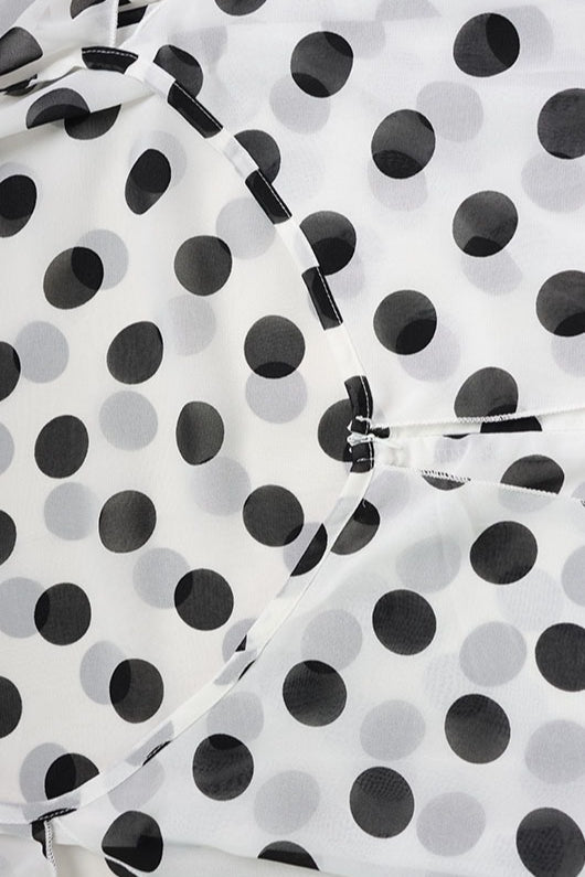 Elegant Halter Polka Dot Maxi Dress