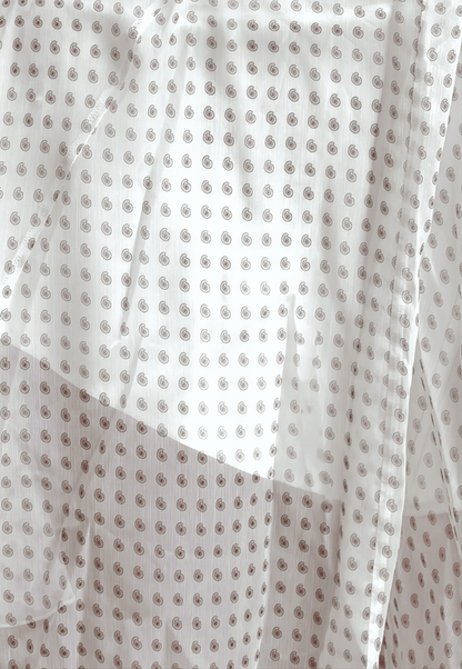 Elegant Irregular Draped Polka Dot Maxi Skirt